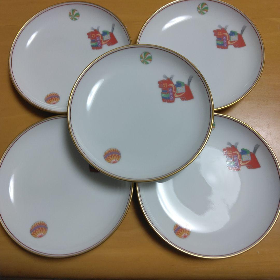 ノリタケ　獅子　手鞠　小皿5枚セット