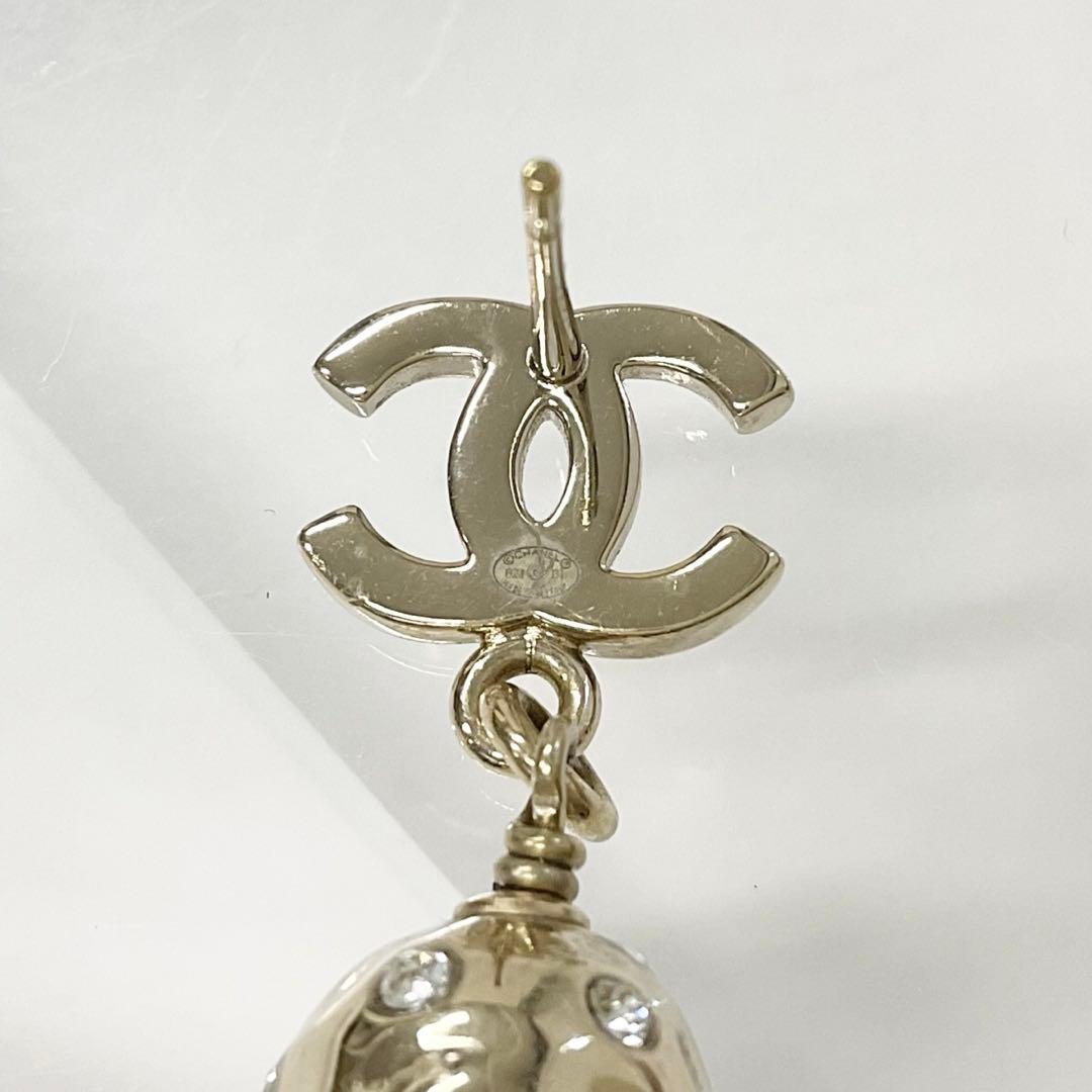 シャネル ピアス ココマーク ラインストーン ゴールド