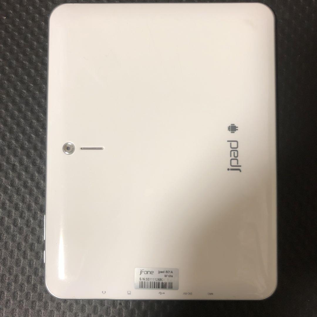 jFone jpad 801A ホワイト　カバー付き