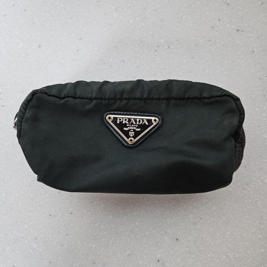 中古】プラダ PRADA コスメポーチ 暗緑色 MV175 VELA - メルカリ