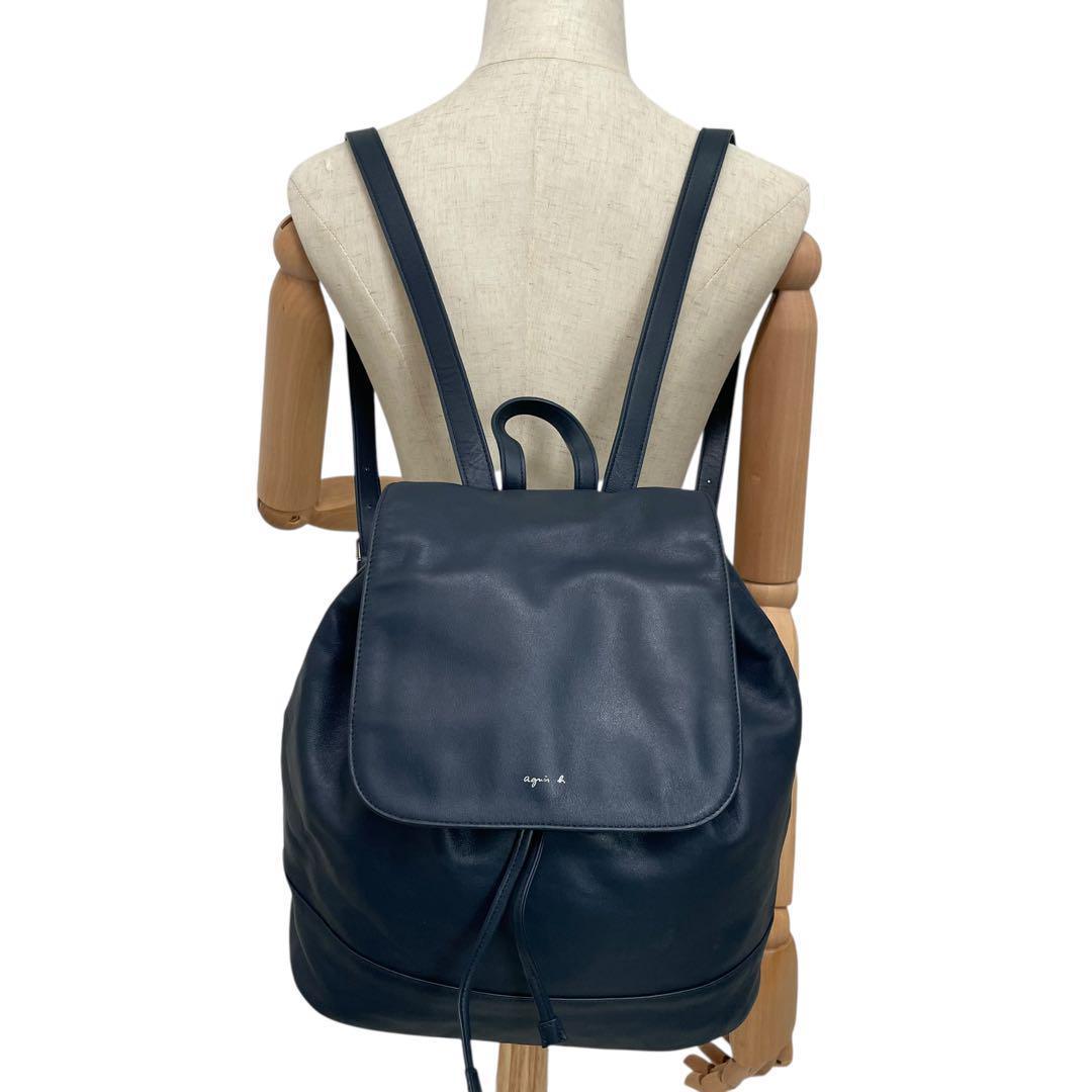 ✨激レア✨ agnes b. VOYAGE 巾着 リュック 型押しロゴ レザー 海外ブランド通販 公式サイト 【美品】アニエスベーボヤージュ