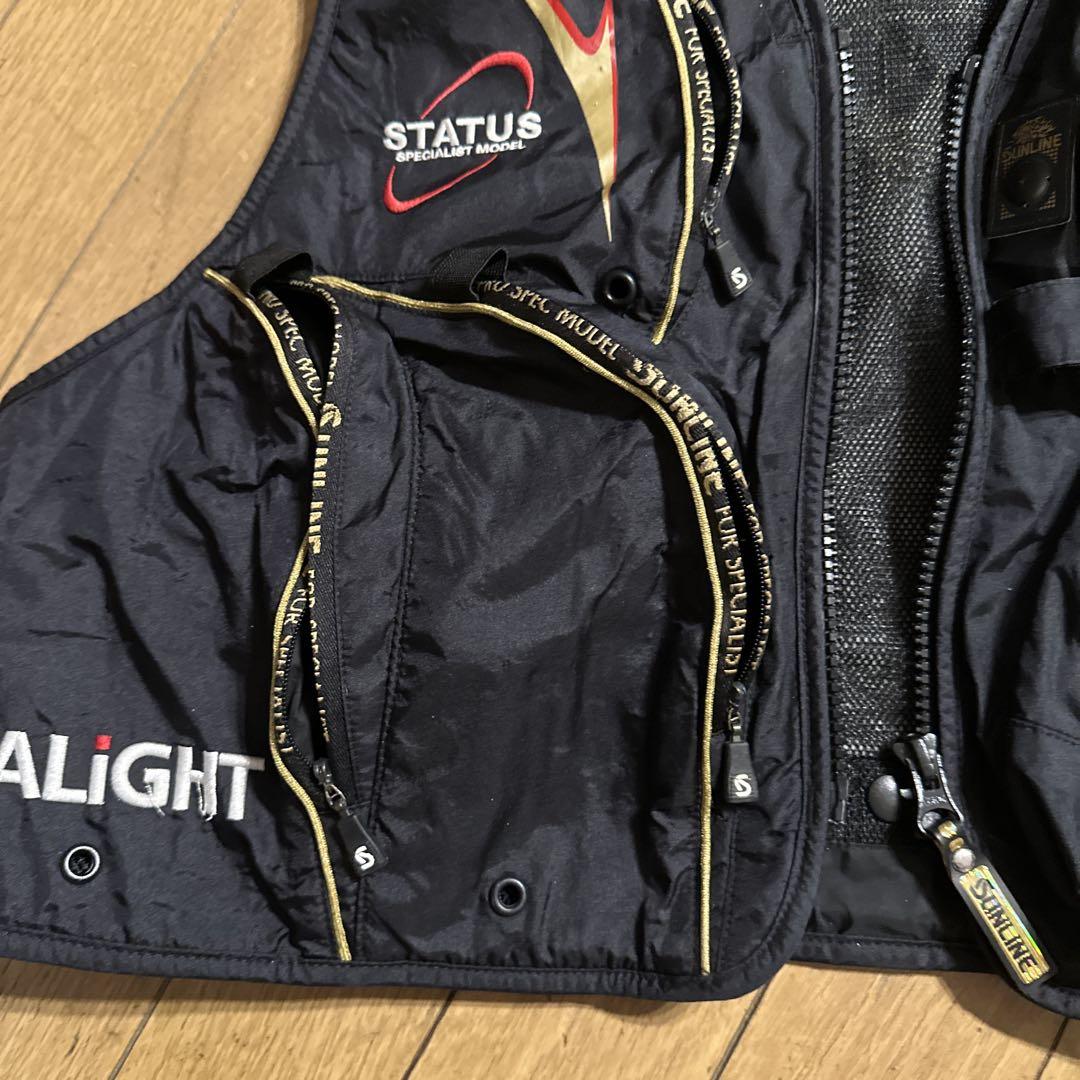 SUNLINE DiALiGHT フィッシングベスト ブラック　Lサイズ