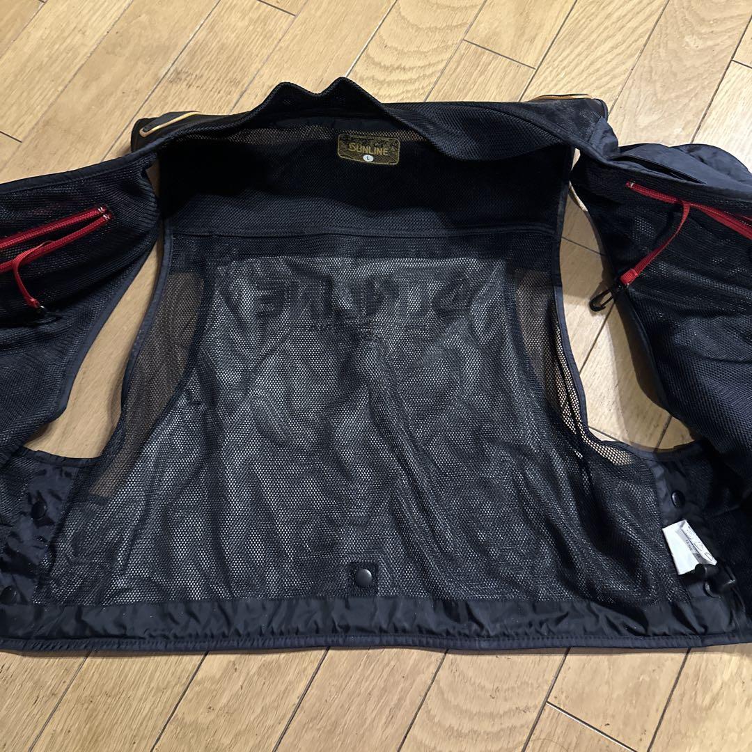 SUNLINE DiALiGHT フィッシングベスト ブラック　Lサイズ