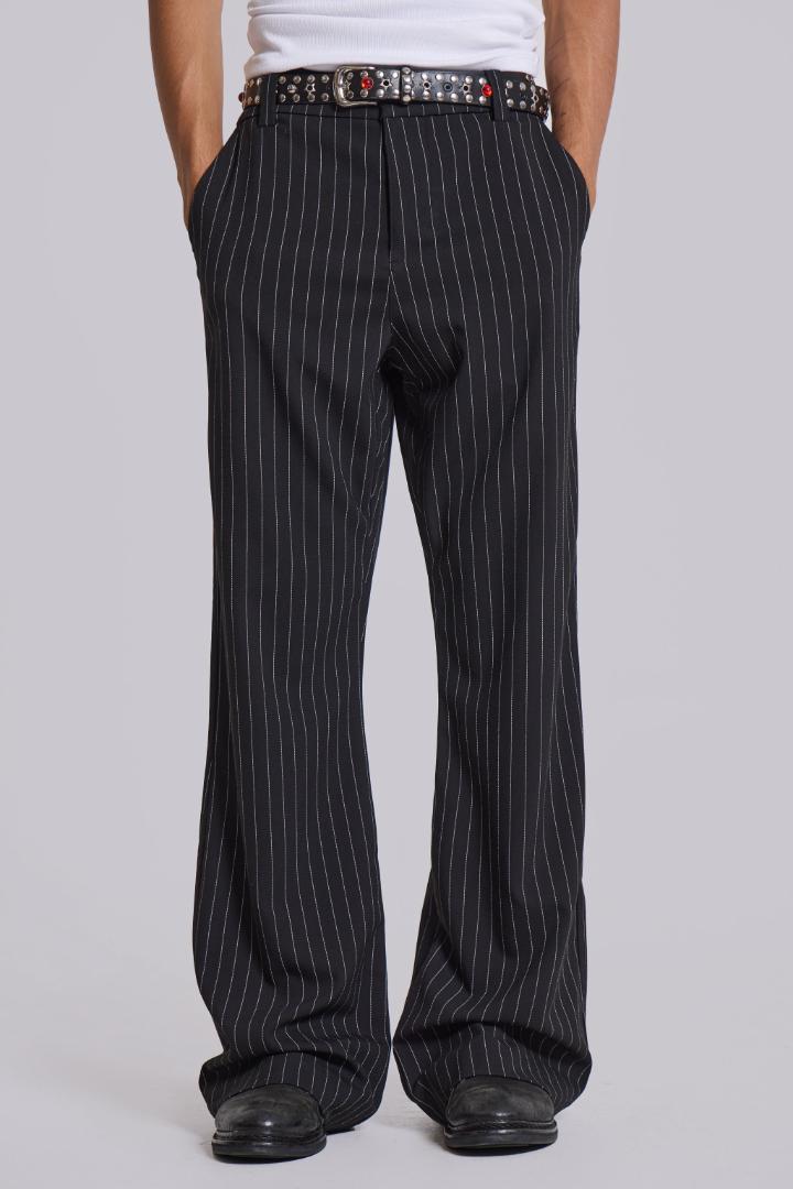 スーツ JADED LONDON Black Pinstripe Suit Pants