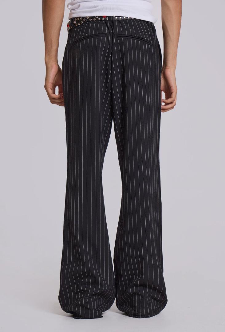 スーツ JADED LONDON Black Pinstripe Suit Pants