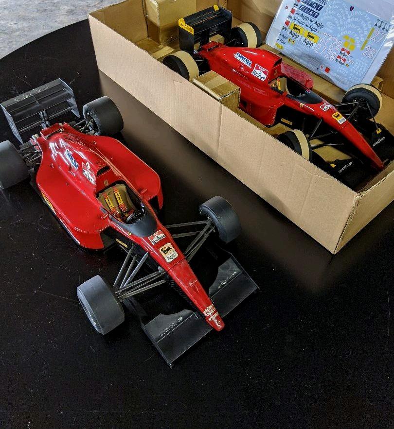 ロッソフェラーリ643 1/8「途中完成品＋もう1台ロッソフェラーリ643