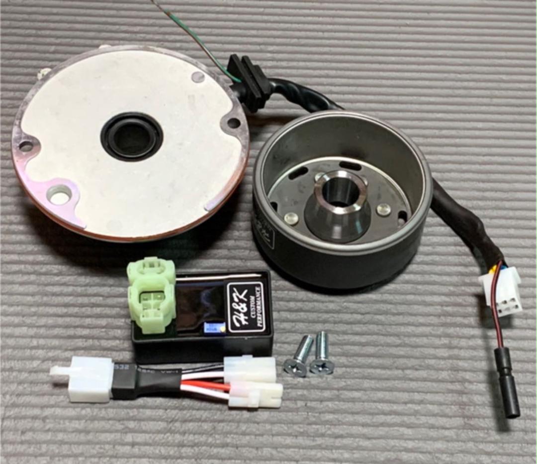 12v キャブ車　モンキー、カブ系軽量アウターローター　CDIセット 12V キャブ車 モンキーやカブ 軽量アウターローター 半波 進