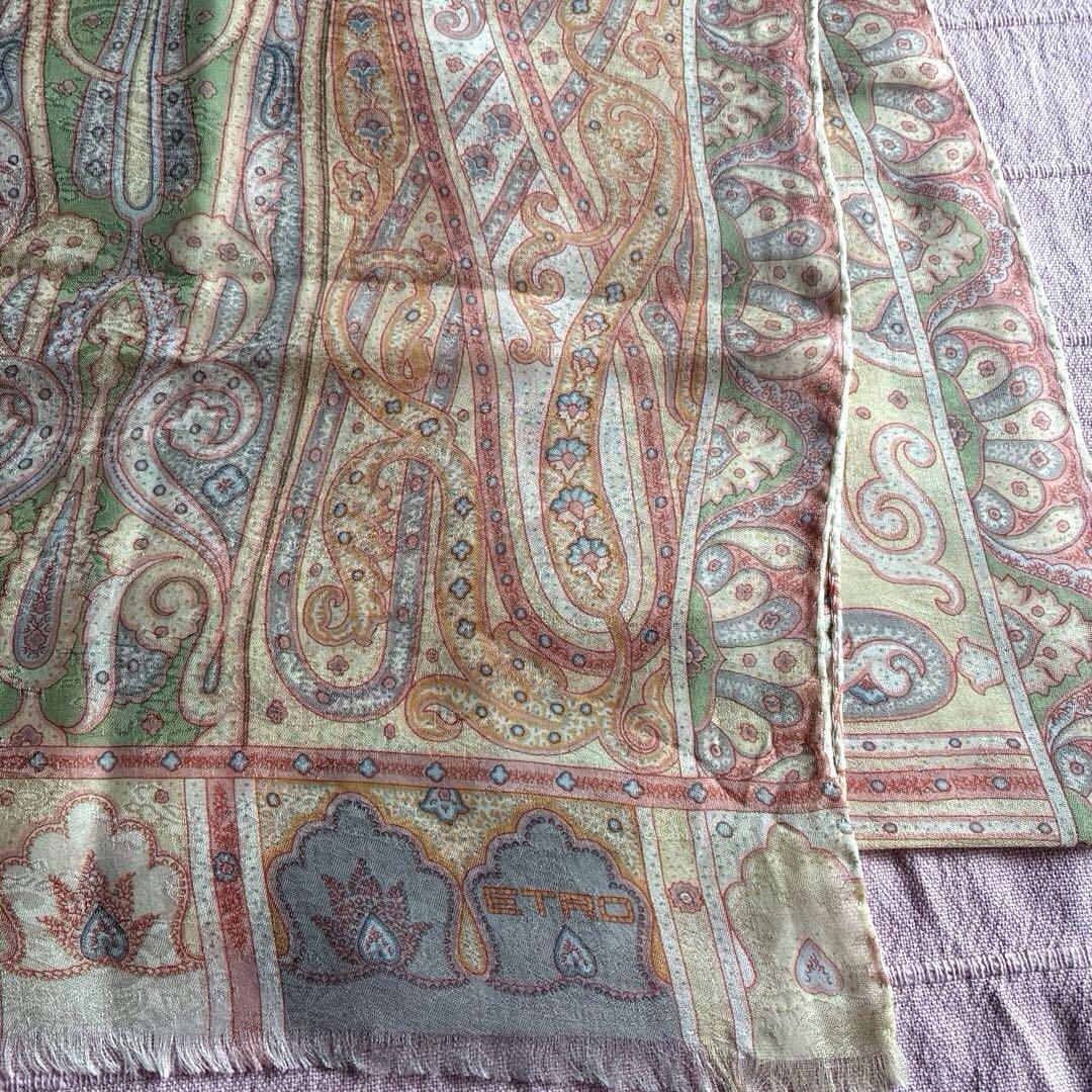ETRO 大判シルクストール　ペイズリー柄　極美品　イタリア製