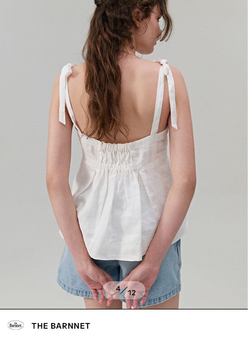 THE BARNNET / inés ribbon strap top