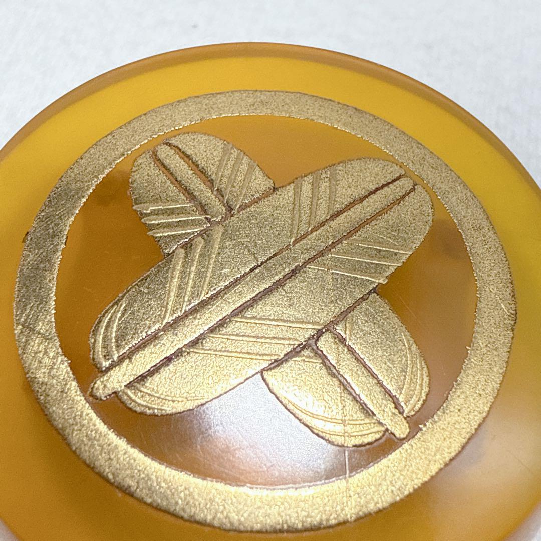 良生作 鼈甲 べつ甲 白甲 帯留め 金彩 作家モノ
