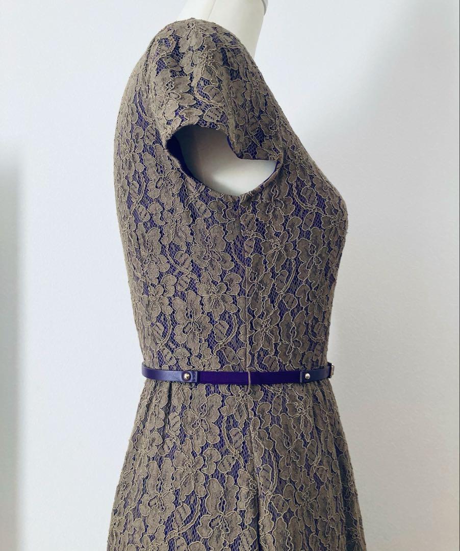 美品 MAX MARA STUDIO 38 オケージョン 花柄レースワンピース