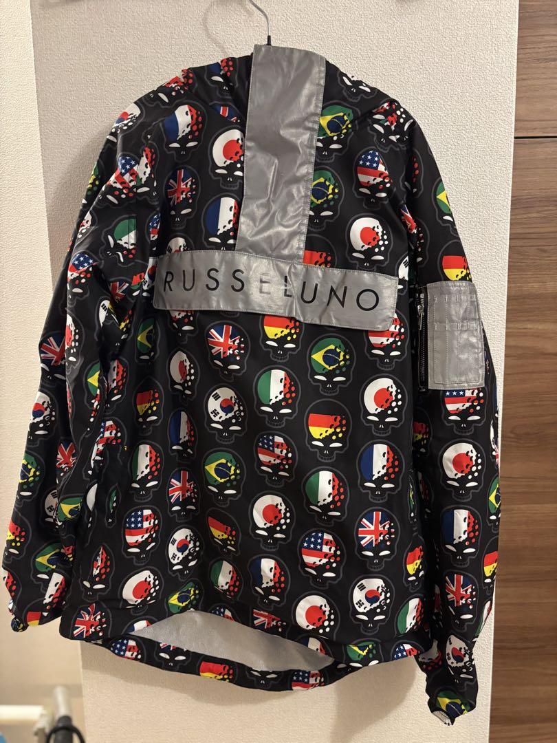 RUSSELUNO 国旗スカルプリントジャケット