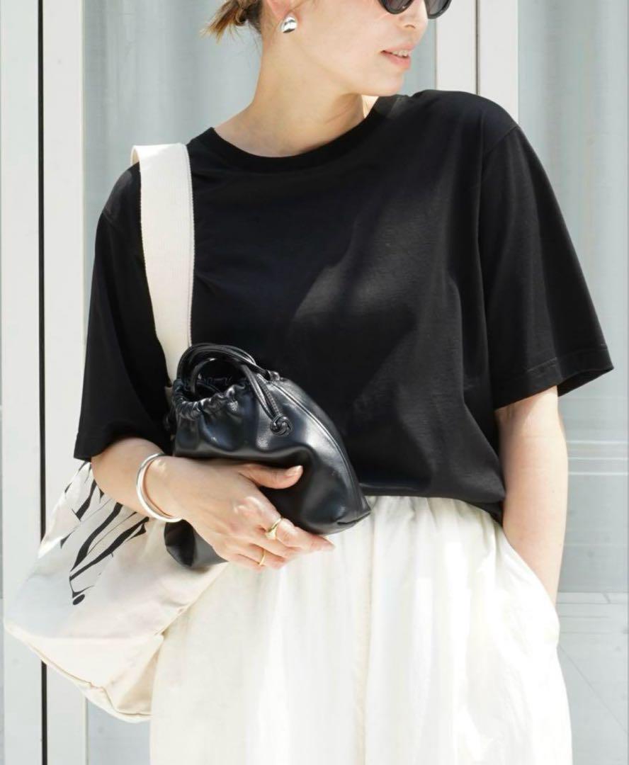新品　Deuxieme Classe shapely Tシャツ　ブラック綿100