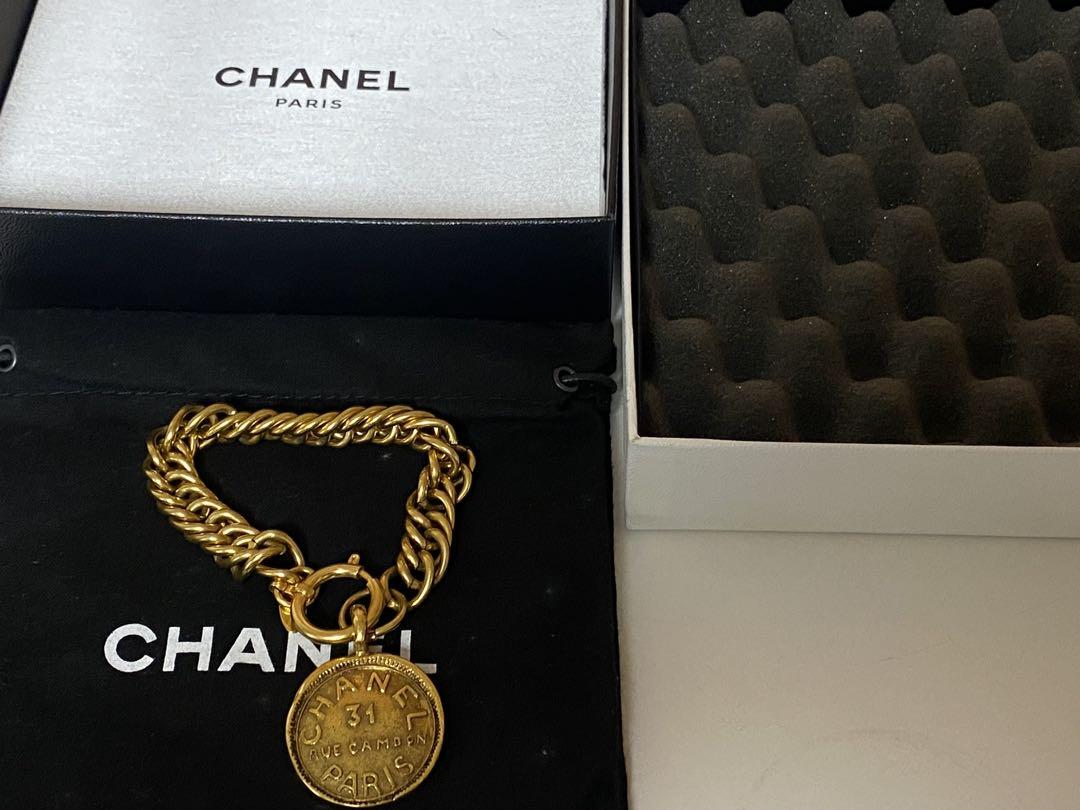 ビンテージ CHANEL 31 RUE CAMBON ゴールドコインブレスレット