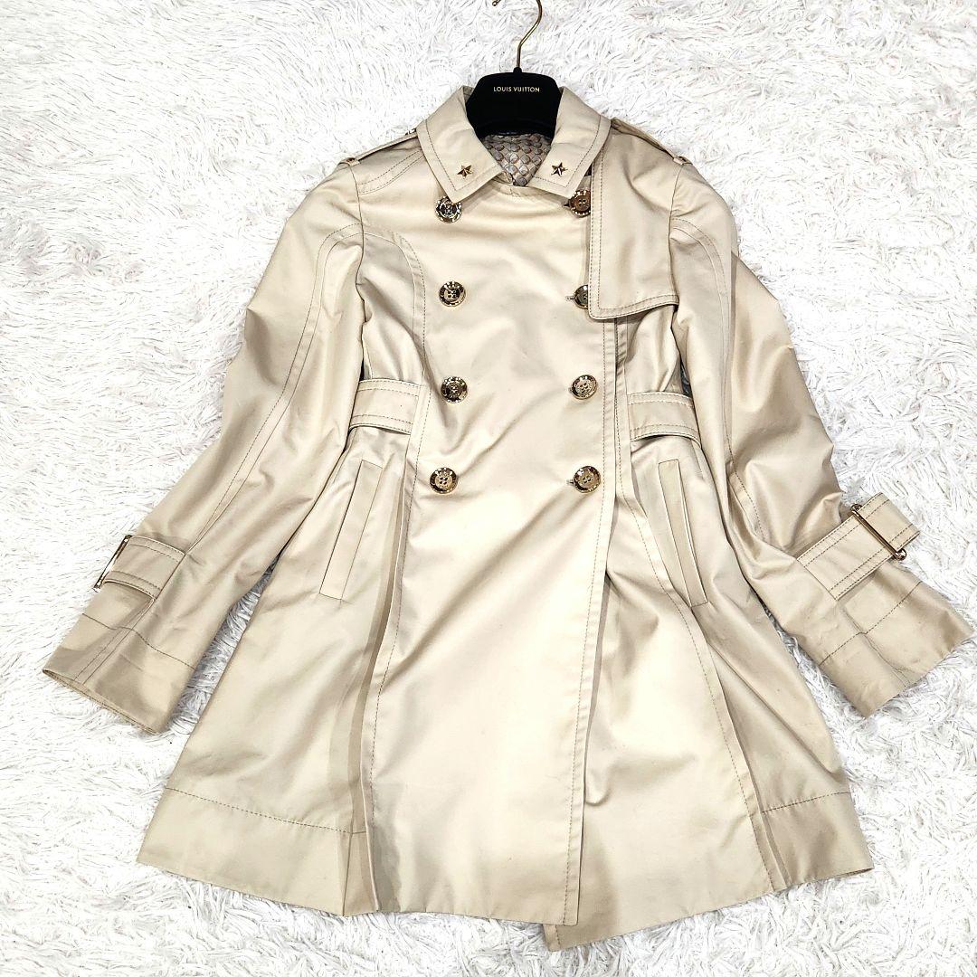 ✨美品✨GUCCI グッチ❣️トレンチコート　M　ゴールド金具　ハニーベージュ