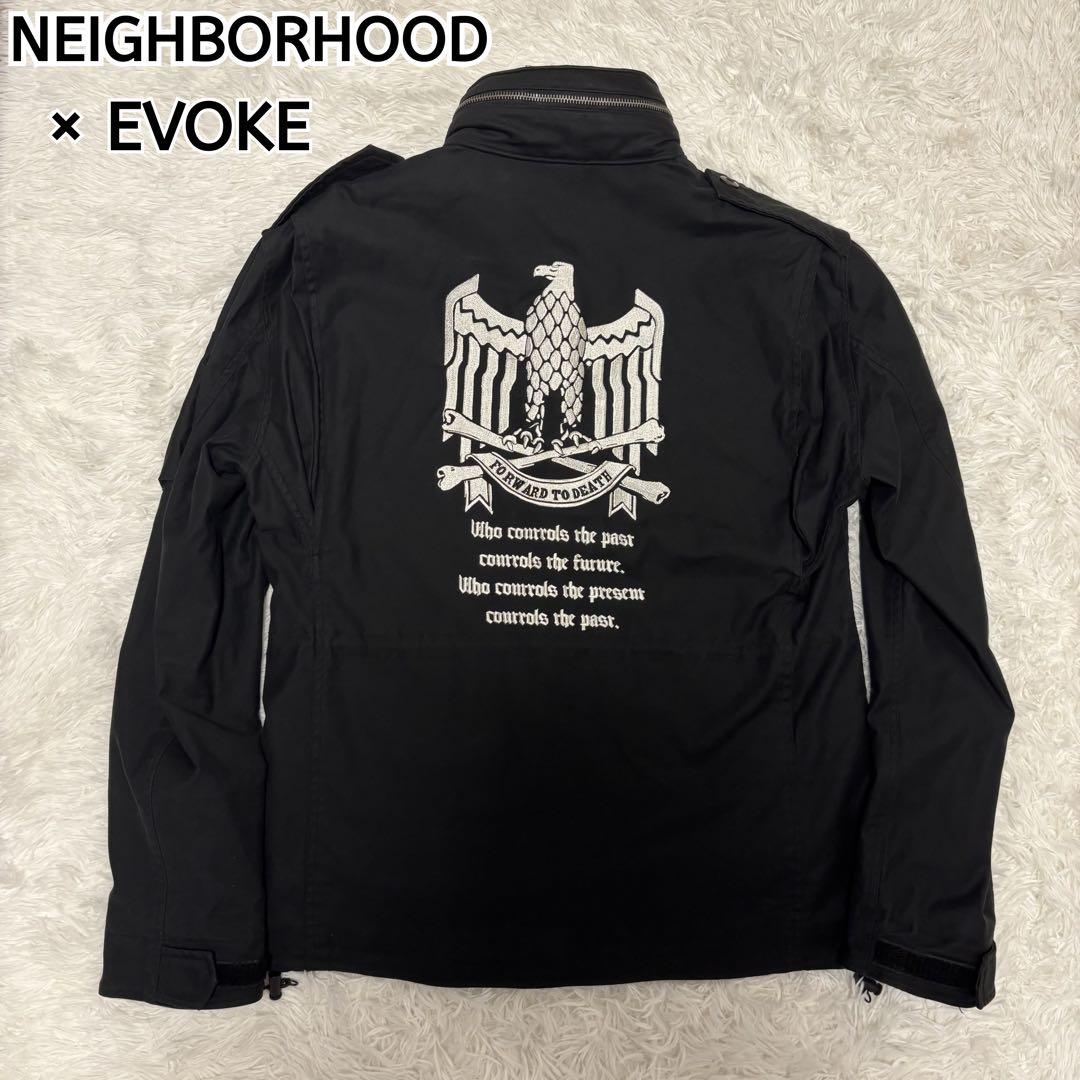 ネイバーフッド×イヴォーク コラボ M-65 ジャケット ブルゾン 黒S NEIGHBORHOOD