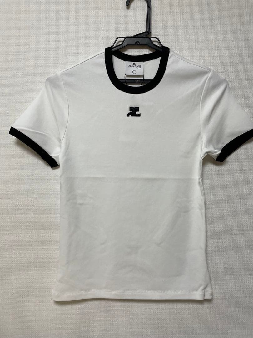 世界的に有名な COURREGES クレージュ ロゴ Tシャツ トップス Mサイズ