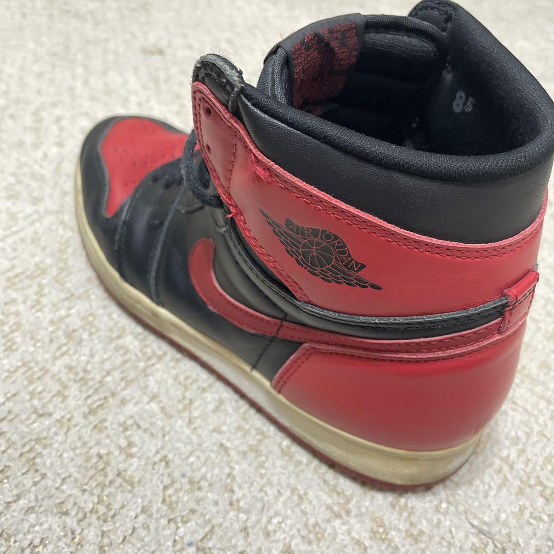 靴 NIKE AIR Jordan 1 black red