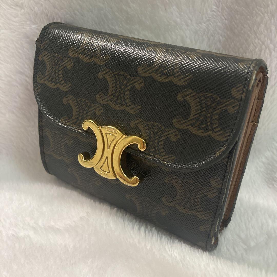 CELINE トリオンフ スモールフラップウォレット 三つ折り財布 新品】CELINE 三つ折り財布 スモール フラップウォレット