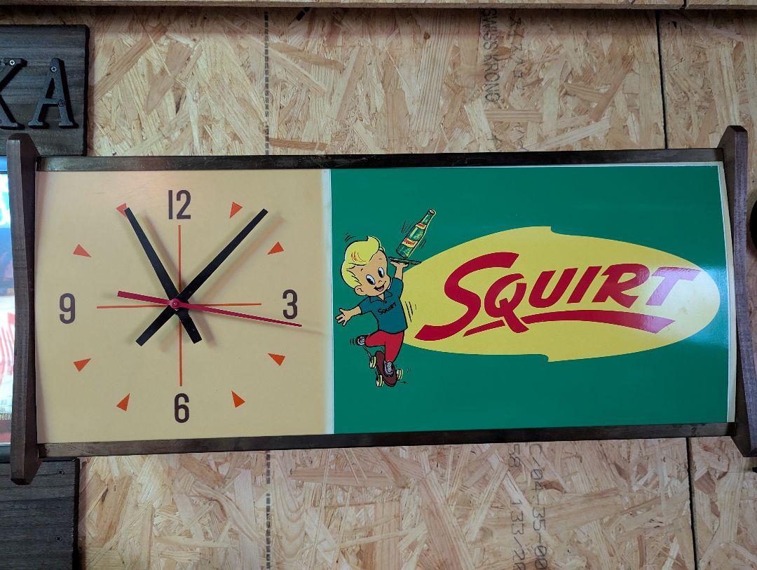 希少　Squirt ウォールクロック アドバタイジング