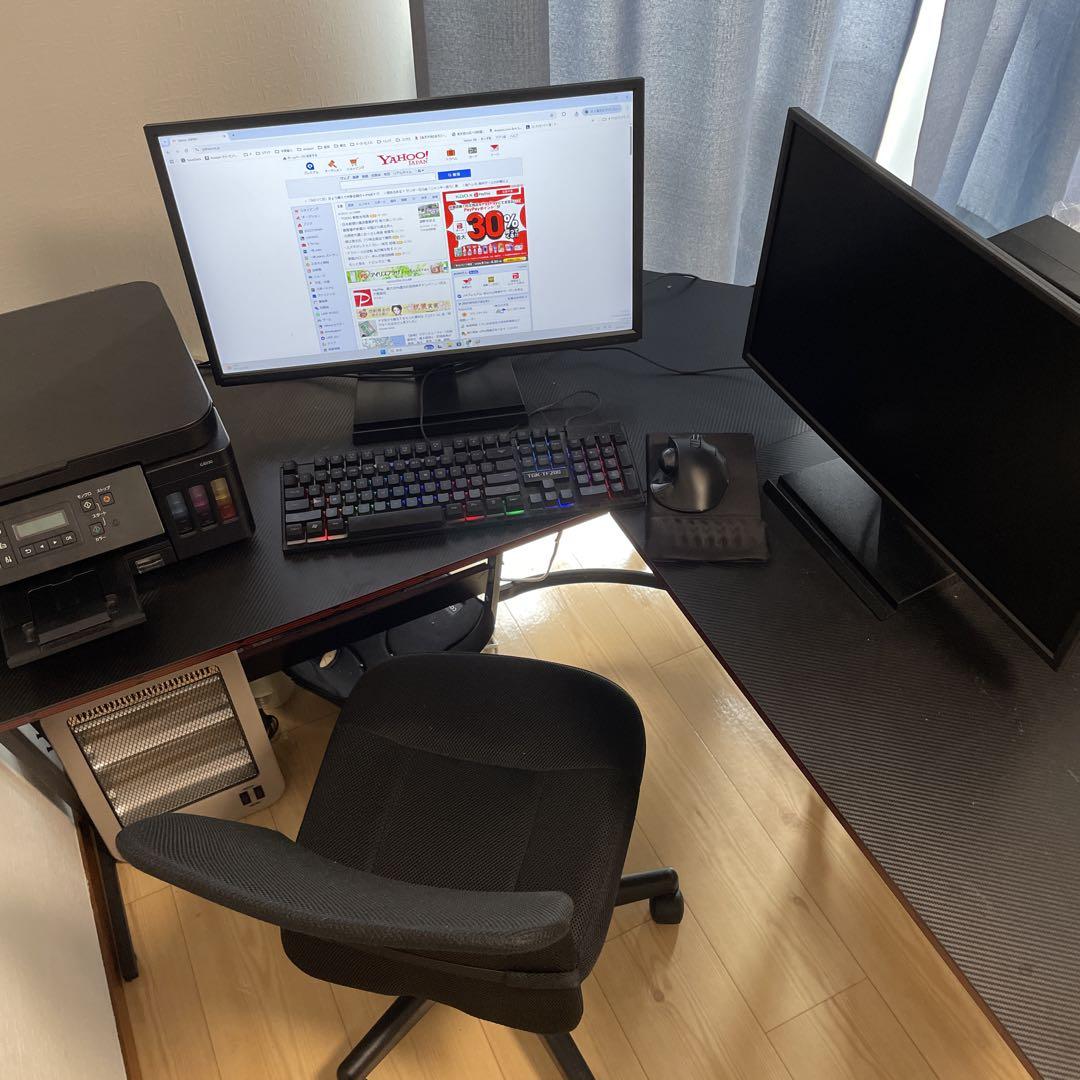 PC デスク 机　カーボンパソコンデスク
