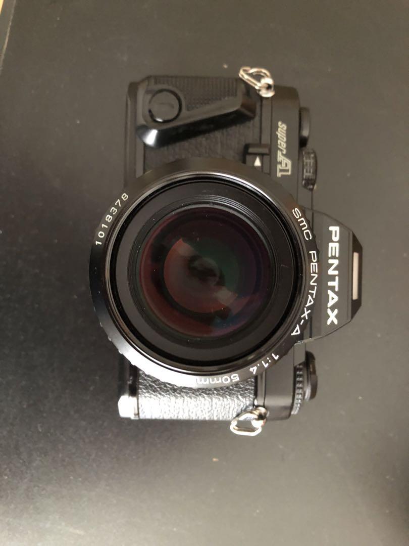 PENTAX super A 望遠レンズ2本 ストロボ 収納袋セット