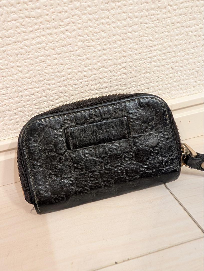 GUCCI ブラックレザー コインケース - メルカリ