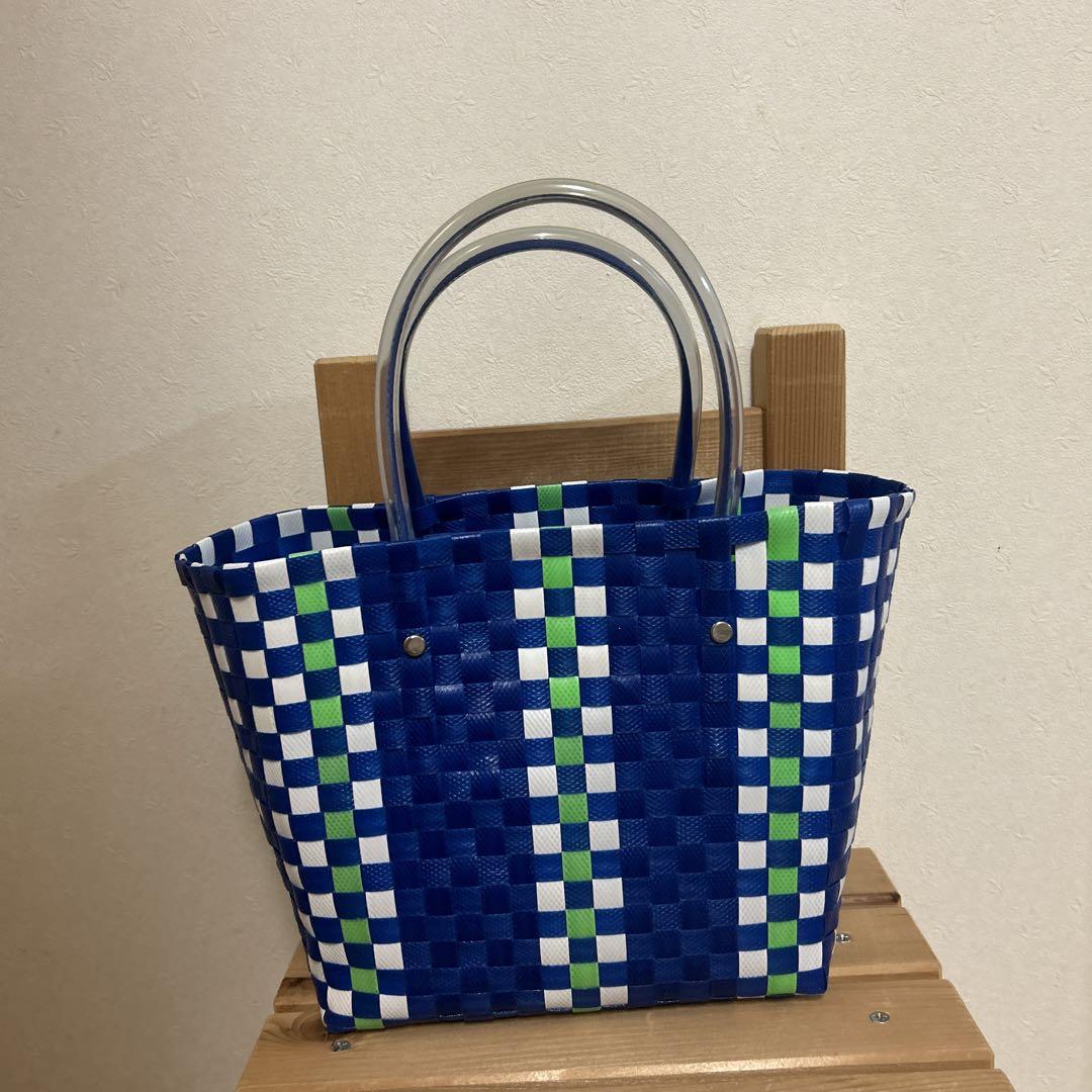 上品なスタイル MARNI チェック柄 かごバッグ - メルカリ バッグ