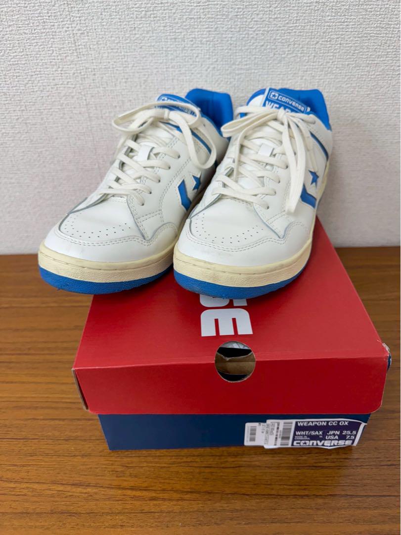【レア品】コンバースウエポンCCOXメンズレディースWHITESAX25.5cm