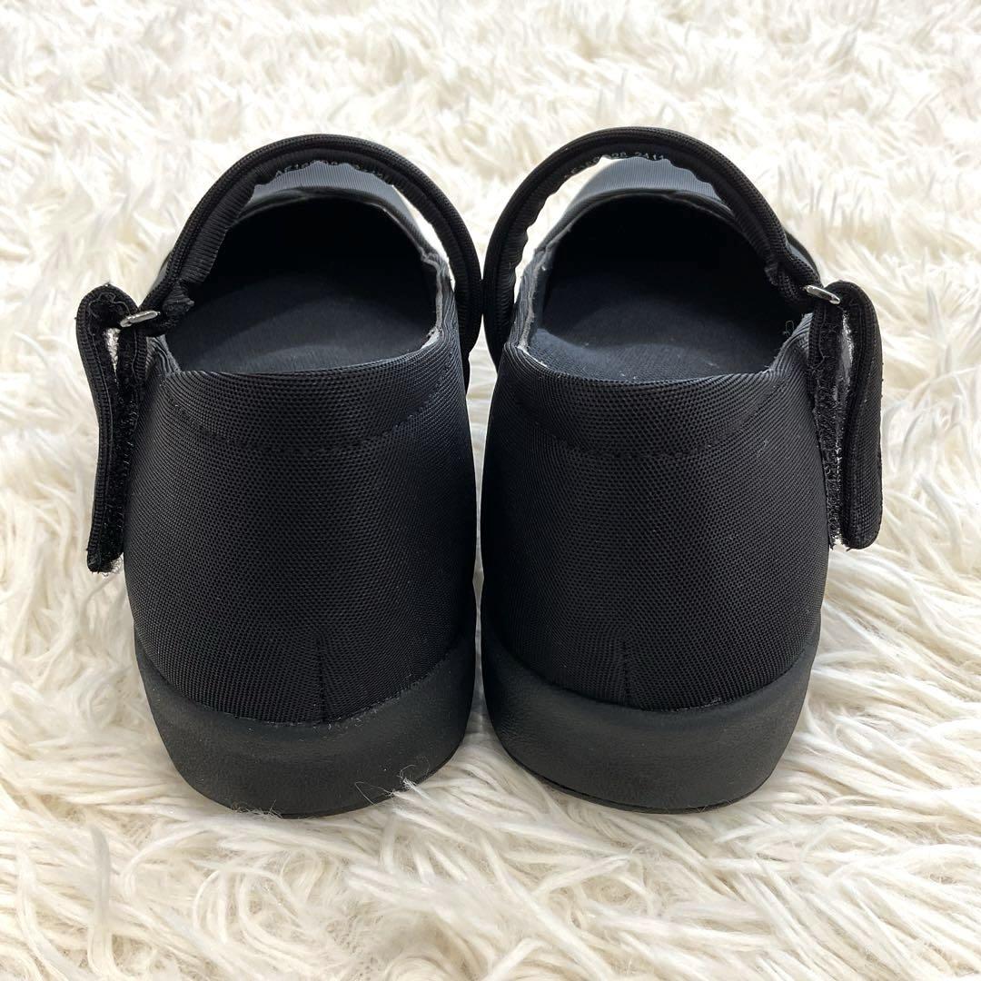 極美品　AKAISHI 160膝楽パンプスオールウェザー　ストラップ　黒　撥水