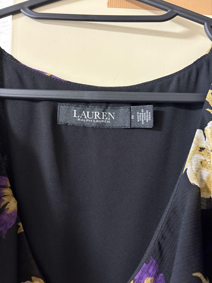 [Ralph Lauren] エレガント フローラル ベルト付 マキシドレス フローラル コットン ボイル ティアード マキシドレス | ラルフ