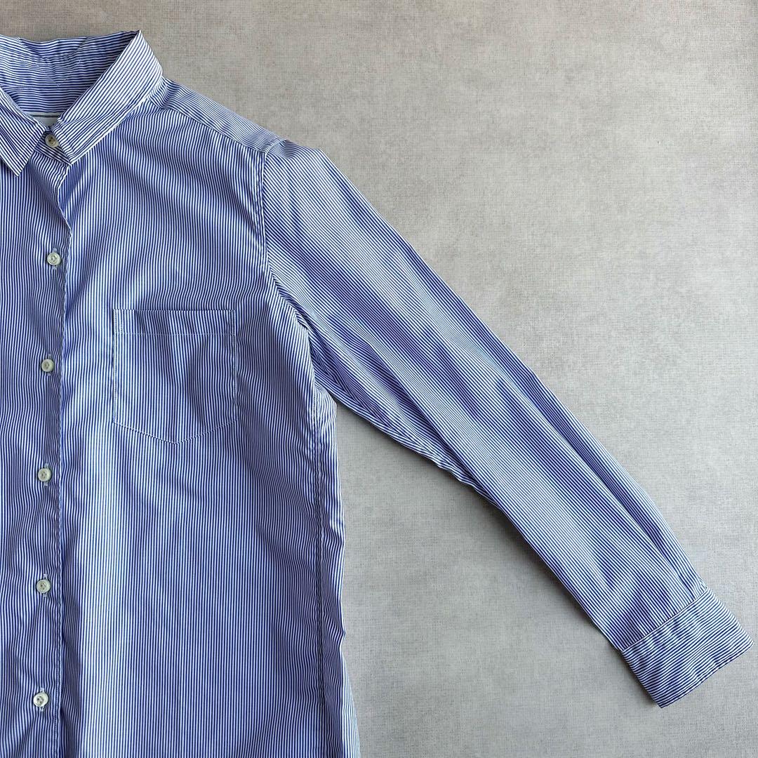 美品△Deuxieme Classe // ストライプ ワイヤーウォッシュシャツ 
