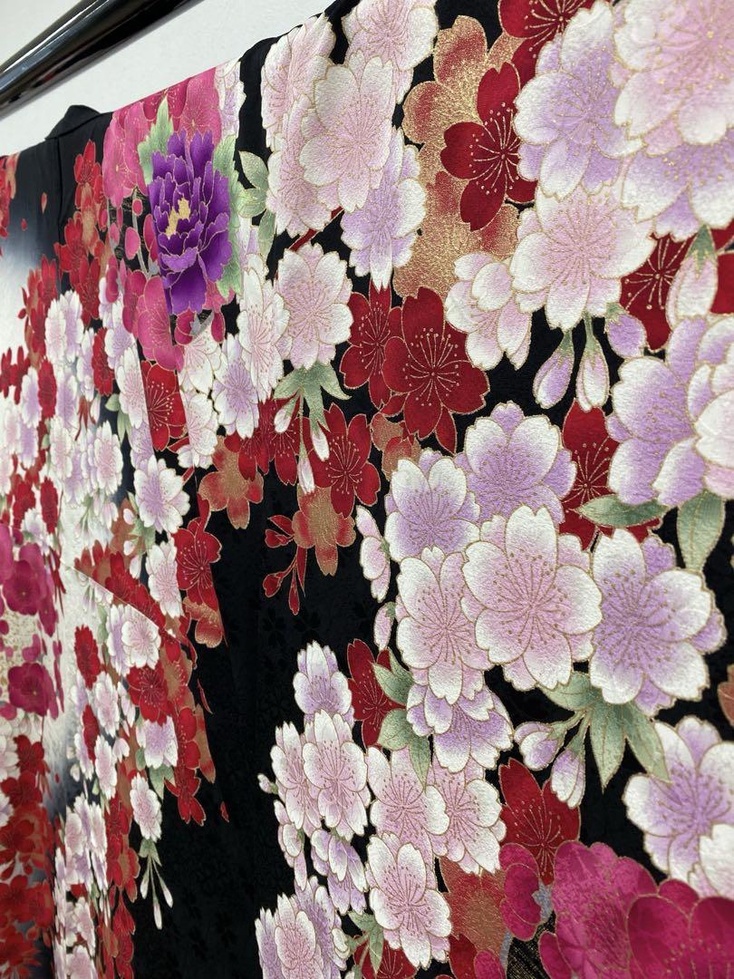 振袖 豪華 金彩 桜 牡丹 紋意匠 刺繍 身丈169cm 振袖 豪華 金彩 桜 牡丹 紋意匠 刺繍 身丈169cm - メルカリ