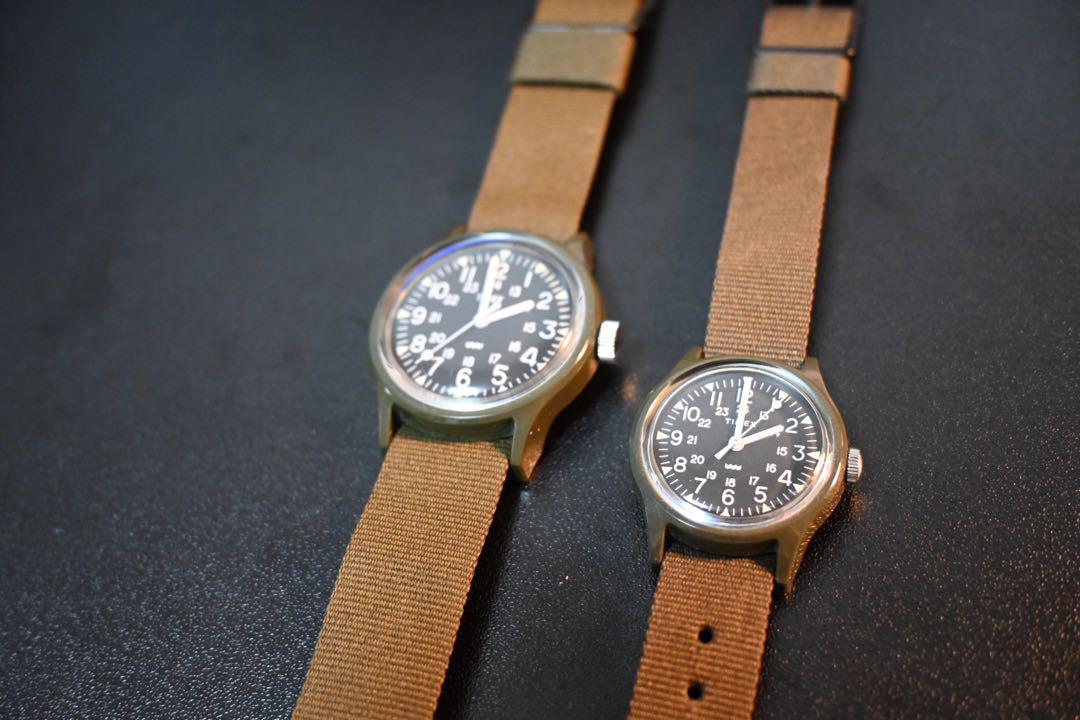 【稼働品】timex オリジナルキャンパー　ペアウォッチ