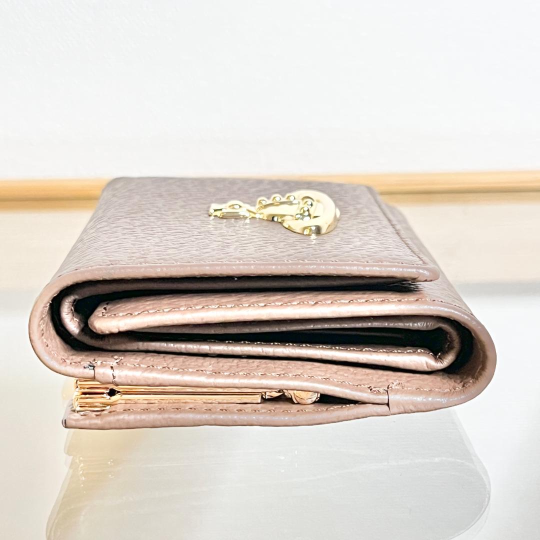 Vivienne Westwood ブラウンミニ財布 Vivienne Westwood 財布 三つ折り ミニ財布 レザー ブラウン
