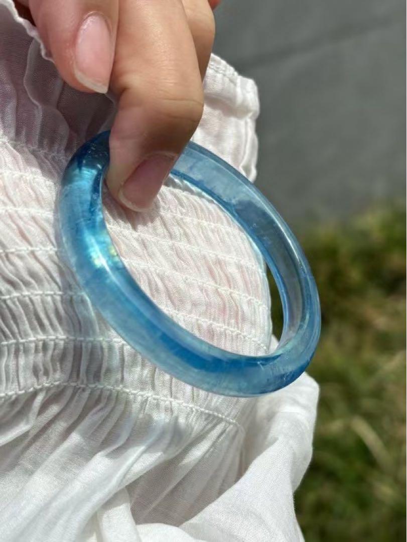 ⭐︎【天然】アクアマリン バングル 24.5g