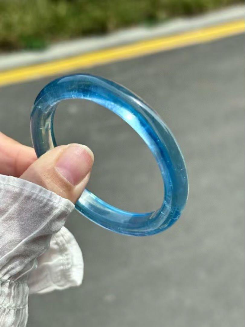 ⭐︎【天然】アクアマリン バングル 24.5g