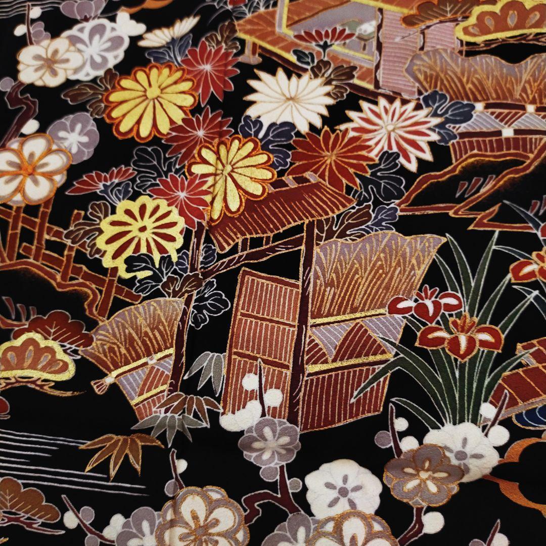 付け下げ 金彩 熨斗 菊 松 蔦 梅 橘 着物 014k - メルカリ