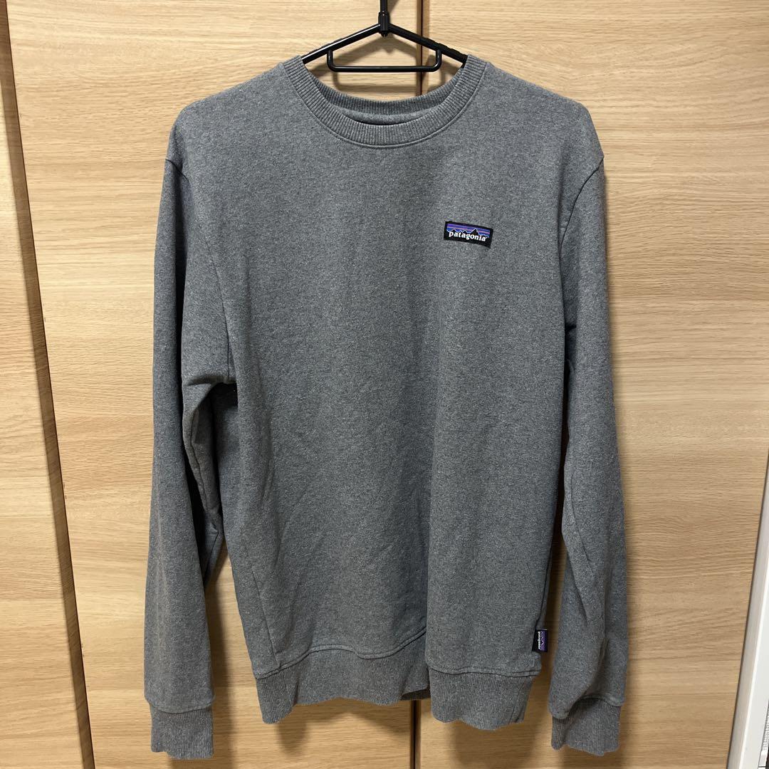 patagonia グレー クルーネック トレーナー S