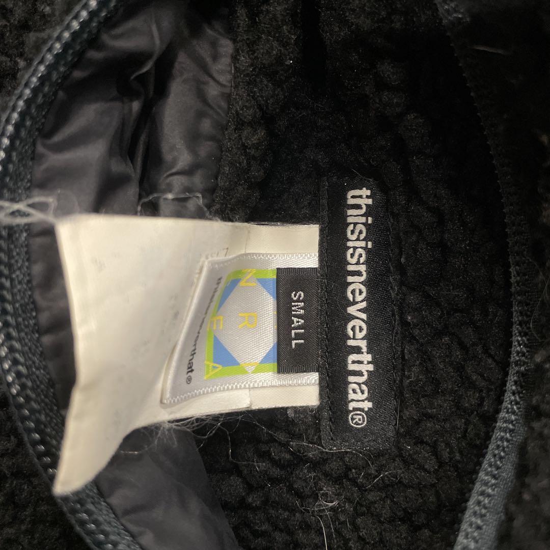 thisisneverthat リバーシブル ボア 古着 黒 Sサイズ