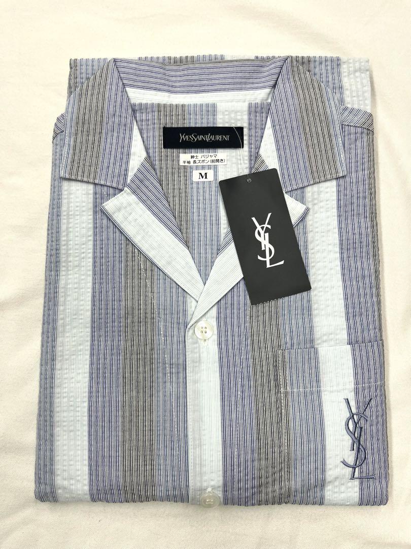 新品　イブサンローラン　YSL パジャマ　半袖　長ズボン（前開き）　Mサイズ