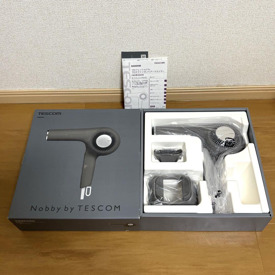 TESCOM Nobby NIB500A ヘアドライヤー グレー プロフェッショナル プロテクトイオン ヘアードライヤー