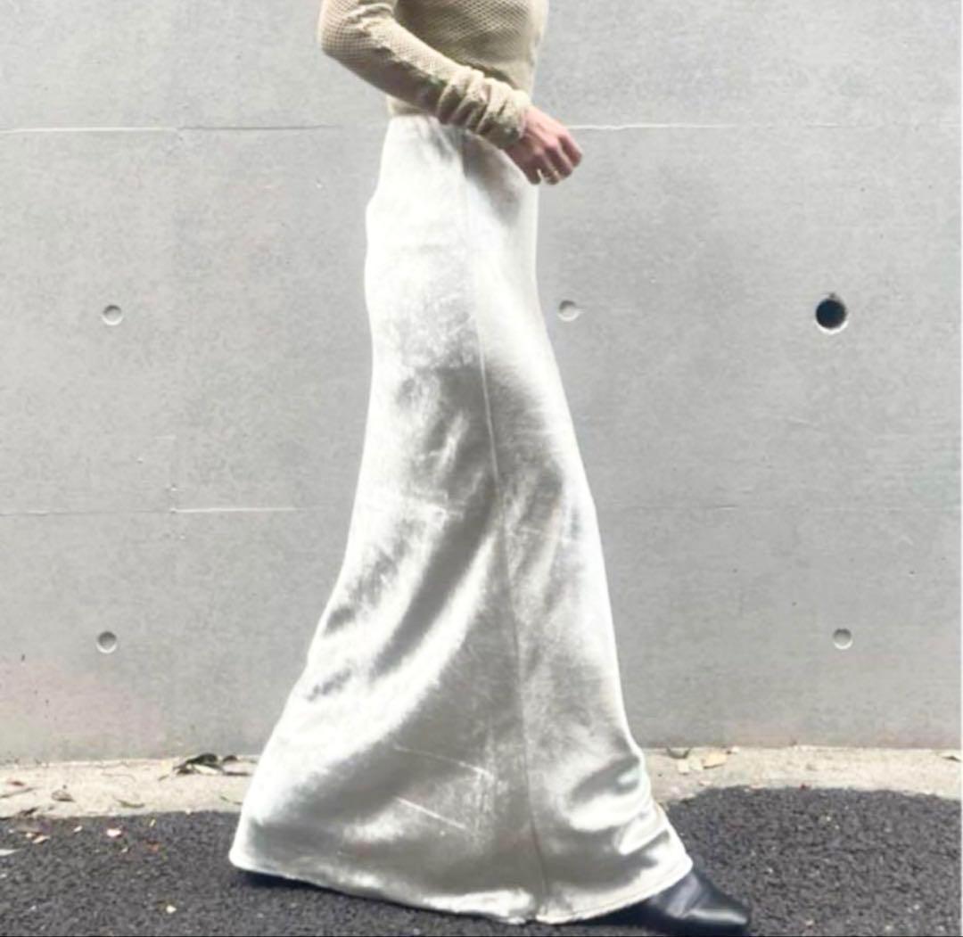enof velvet long skirt Sサイズ ENOF velvet long skirt