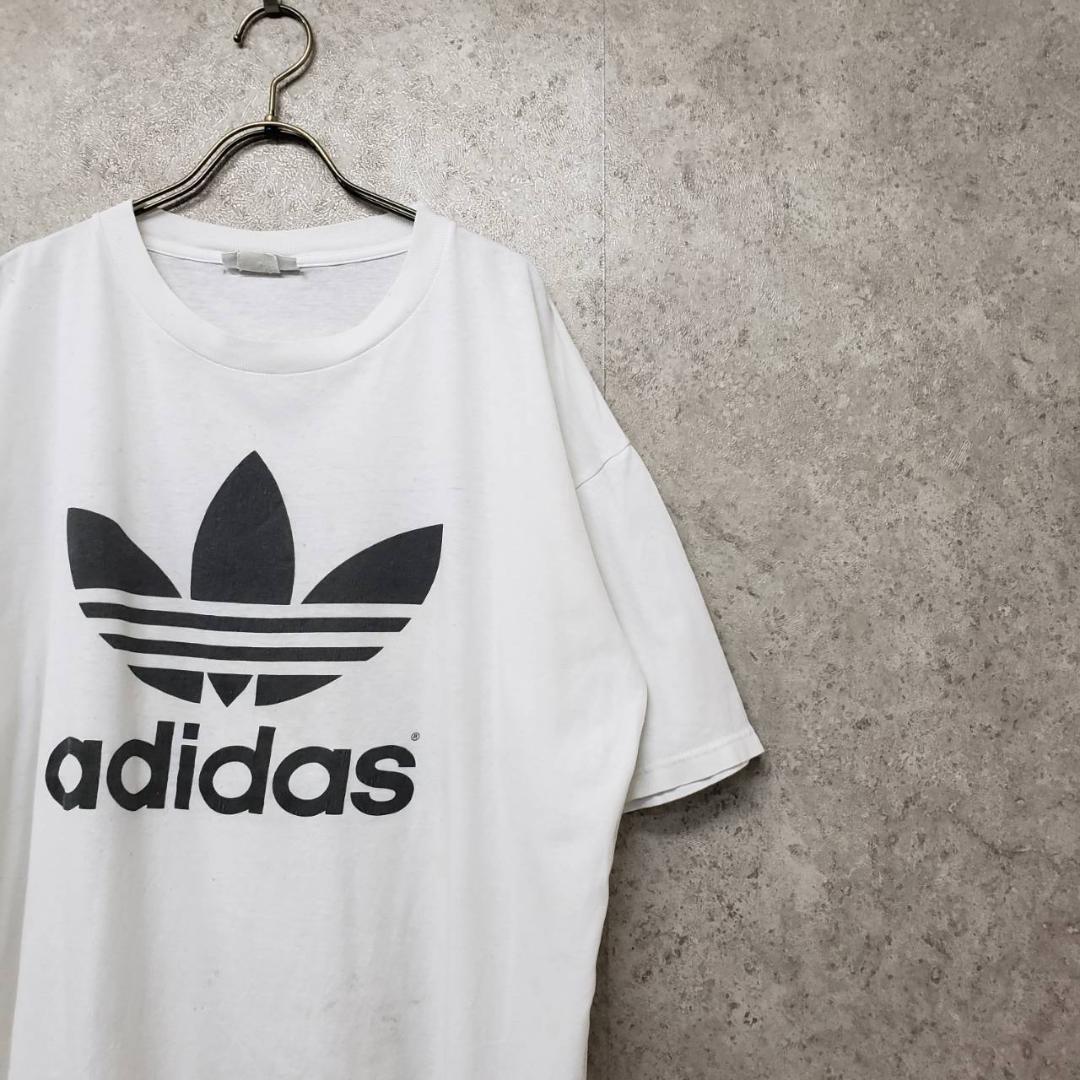 当店在庫してます! 90s 古着 アディダス XL ホワイト Tシャツ トレフォイル ビッグ Tシャツ/カットソー(半袖/袖なし) 当店在庫してます! 90s 古着 アディダス XL ホワイト Tシャツ トレフォイル ビッグ Tシャツ/カットソー(半袖/袖なし)