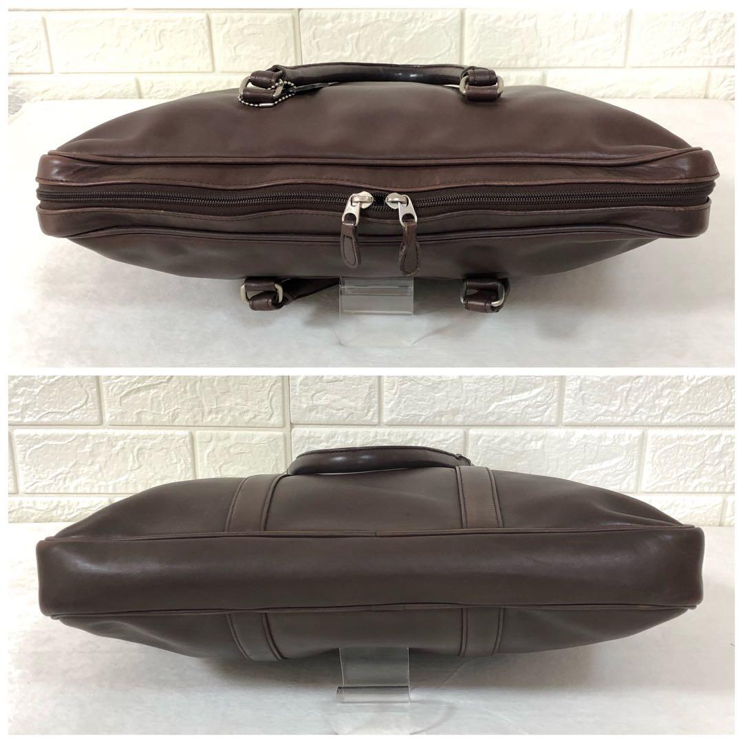 定番の中古商品 coach コーチ ビジネス レザー バッグ メンズ A4 PC