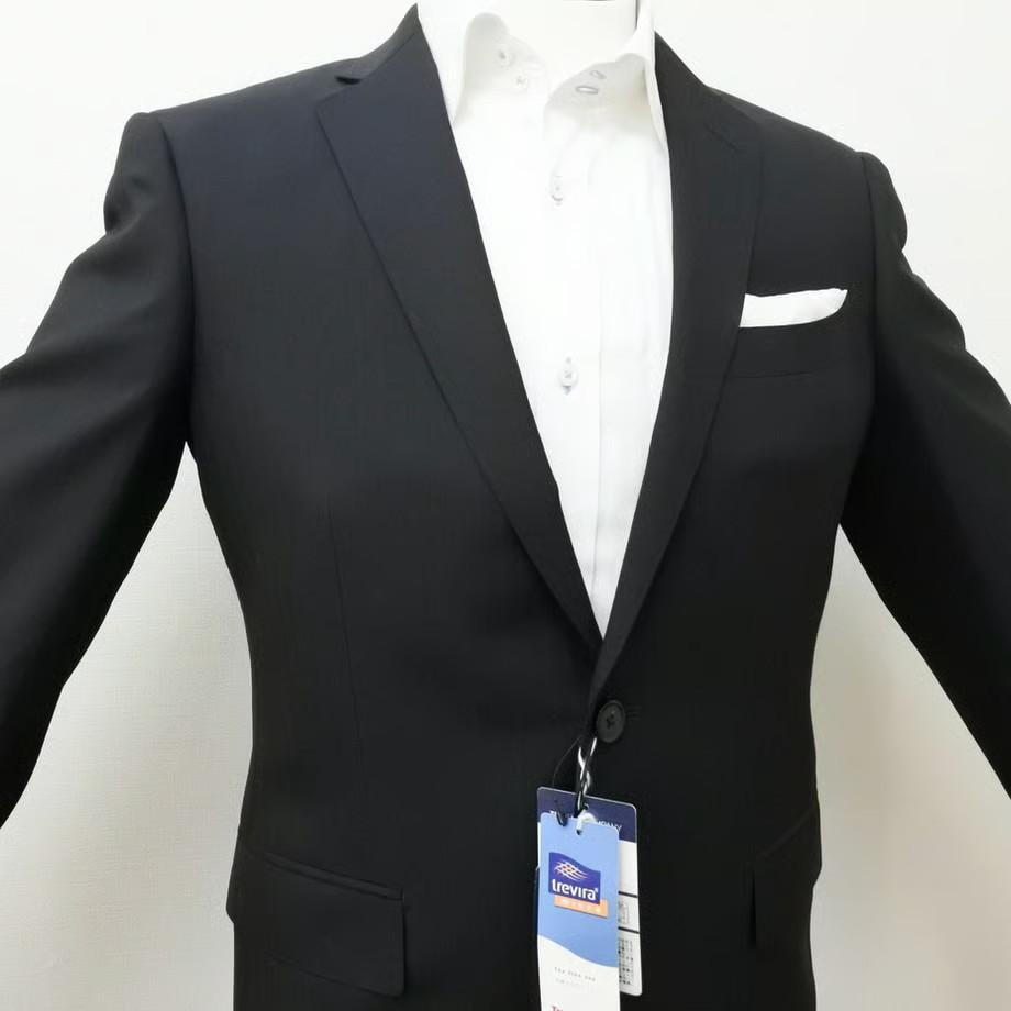 ザスーツカンパニー ブラックシャドーストライプスーツ(165cm-8Drop)