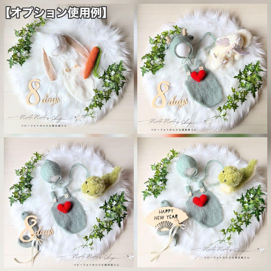 12ヶ月ふわふわ白♪くま耳帽子とロンパース ハーフバースデー ボンネット