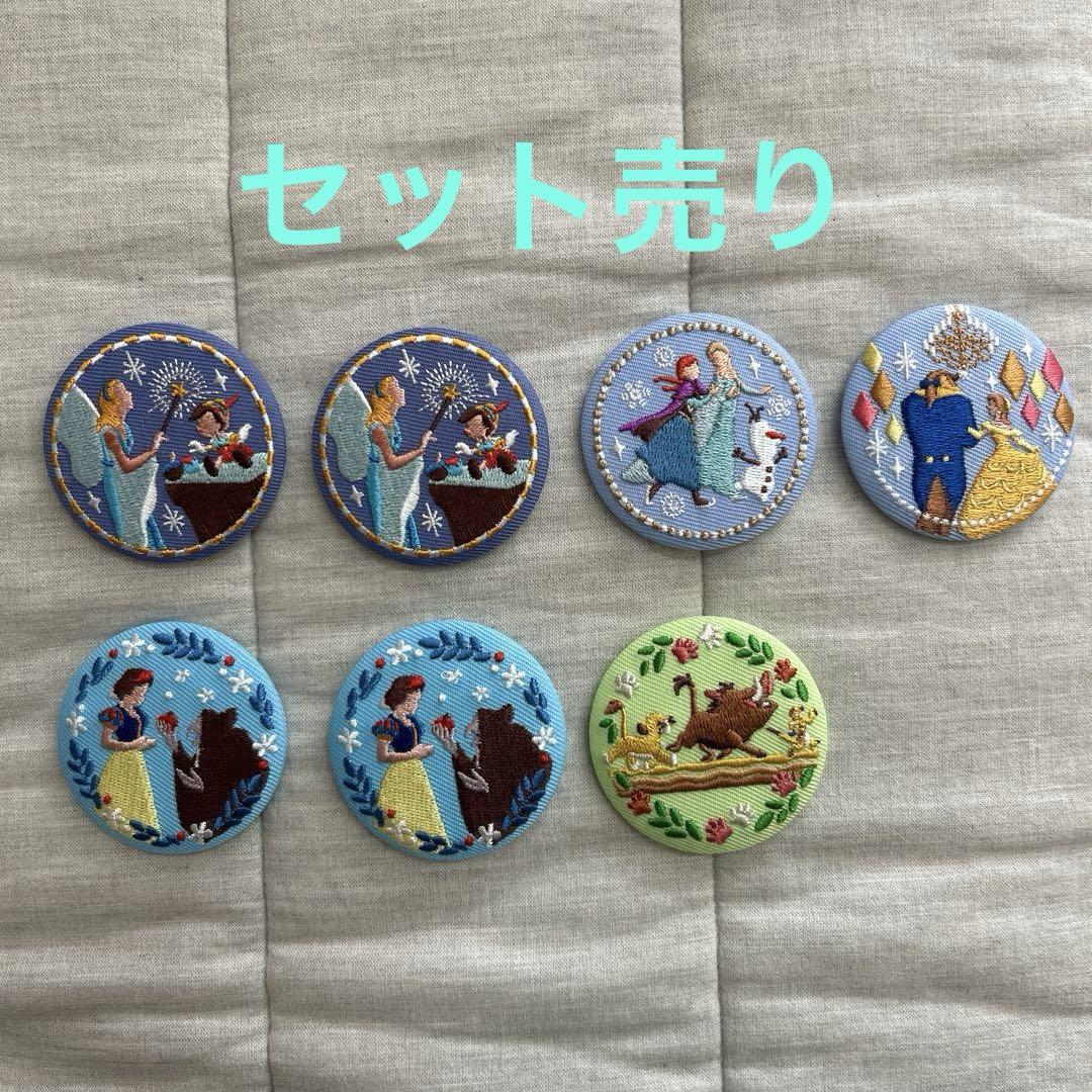 ディズニー　刺繍缶バッジ