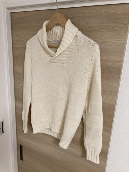 【美品】GRAN SASSO（グランサッソ）ショールカラー プルオーバーニット