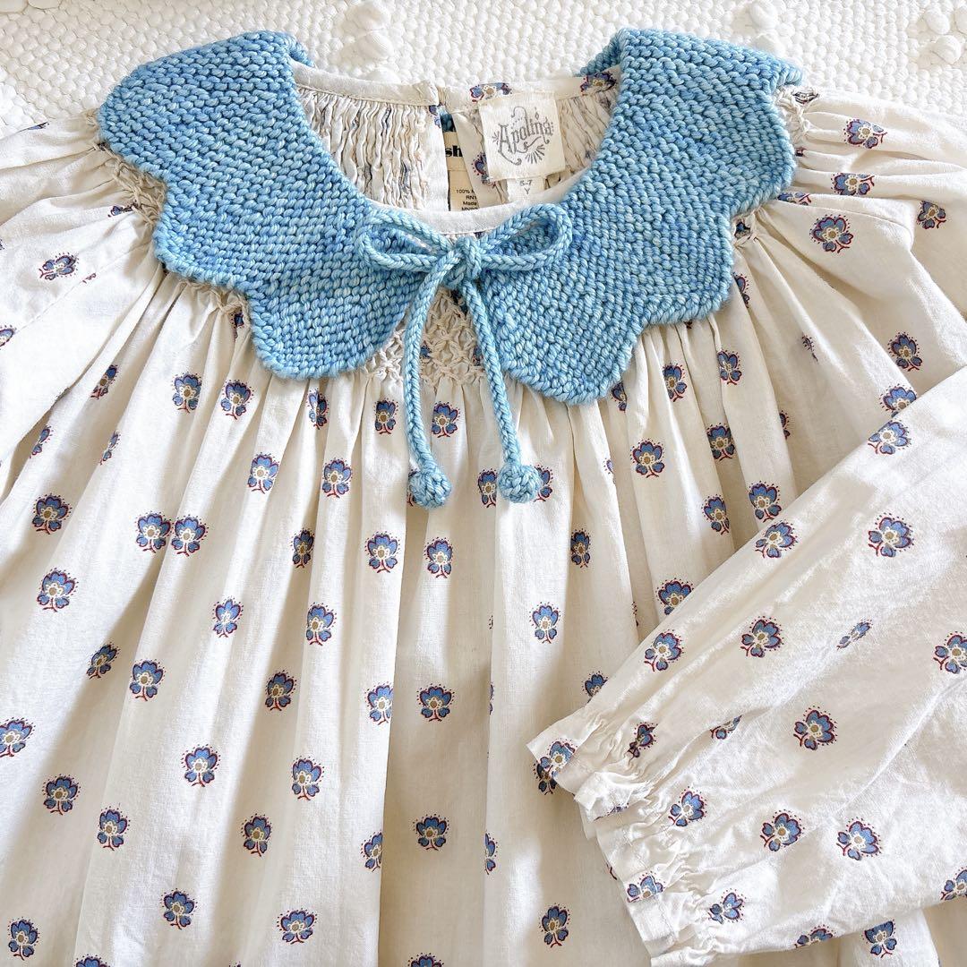 misha and puff Flower Collar 新品未使用 Crochet Flower Collar in Pink Lilac by Misha & Puff – Junior